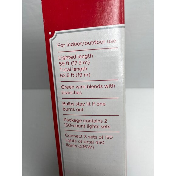 Holiday Time 300 Clear Mini Lights Green Wire 64.15FT Indoor Outdoor Wedding - Picture 4 of 4